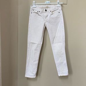 J Crew white stretch slim fit jeans, size 25
